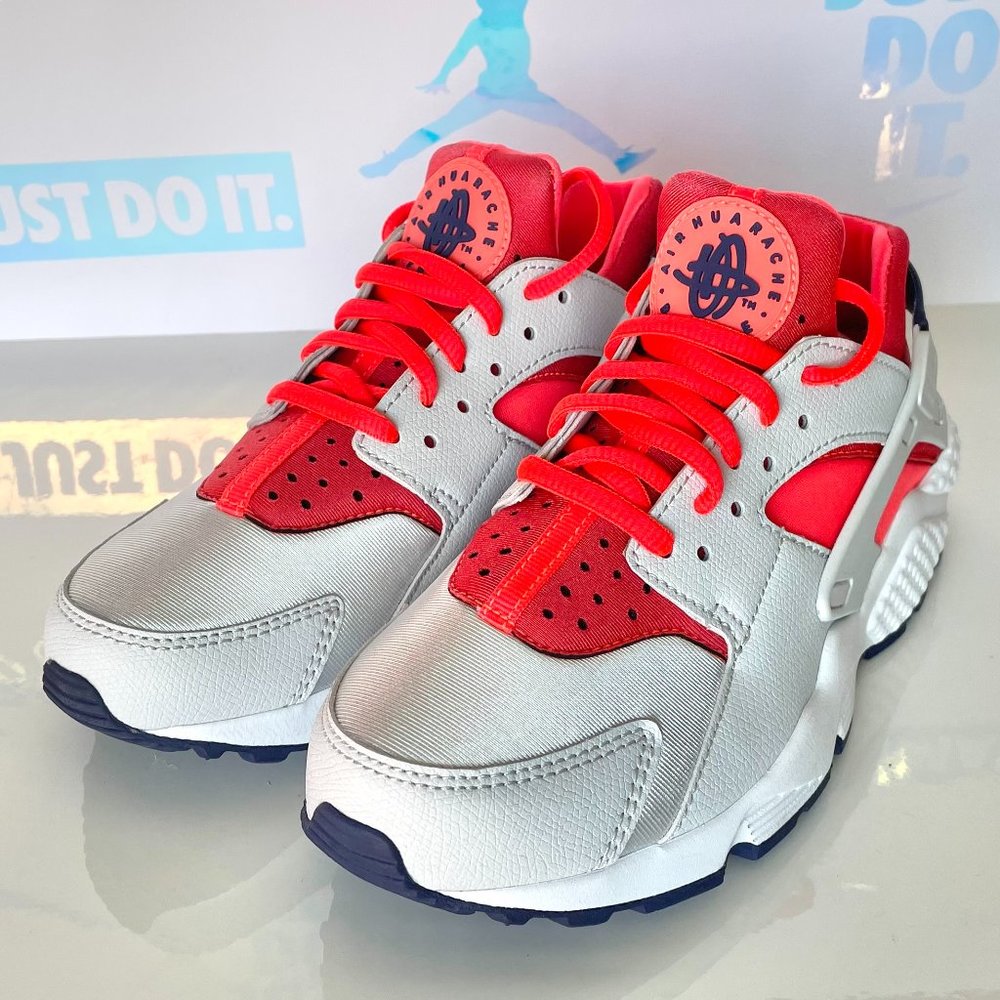 New Nike Air Huarache Run Women's Shoes Size 6 Gray Red 634835-013